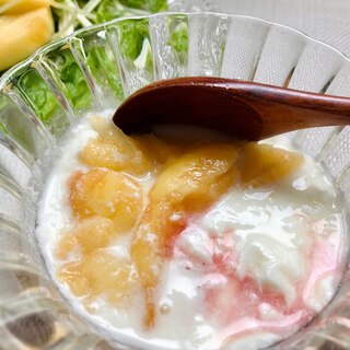 桃のホットヨーグルト　〜美酢がけ〜